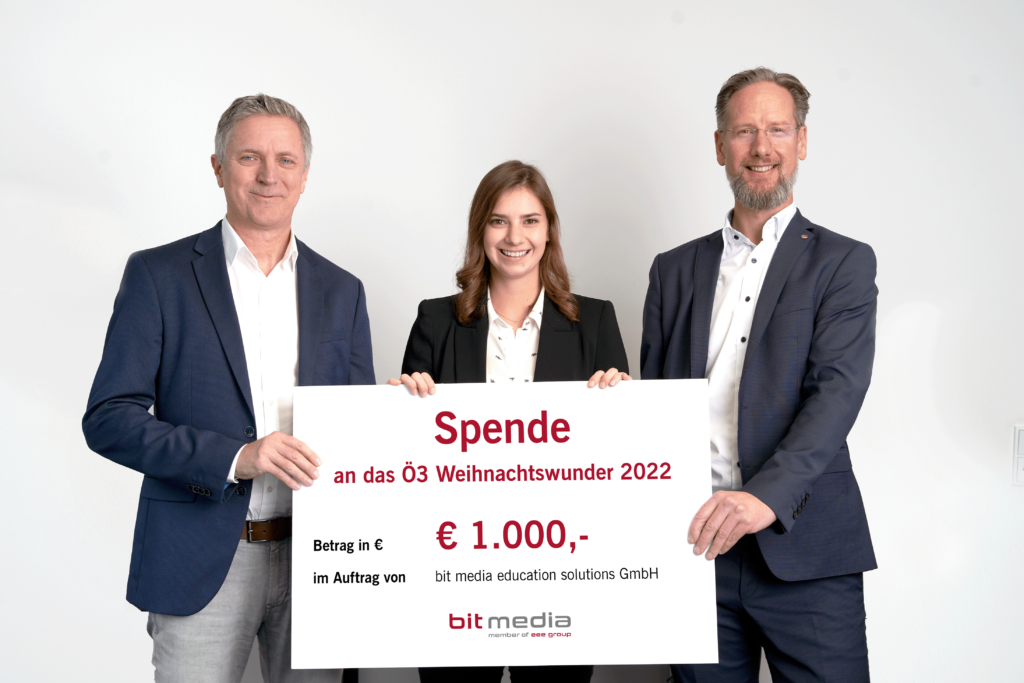 bit media education solutions GmbH spendet an das Ö3 Weihnachtswunder