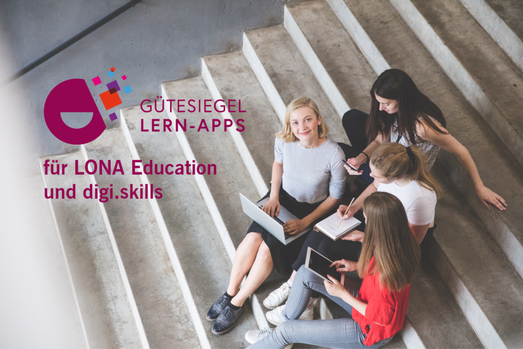 Gütesiegel Lern-Apps für LONA Education und digi.skills vom BMBWF