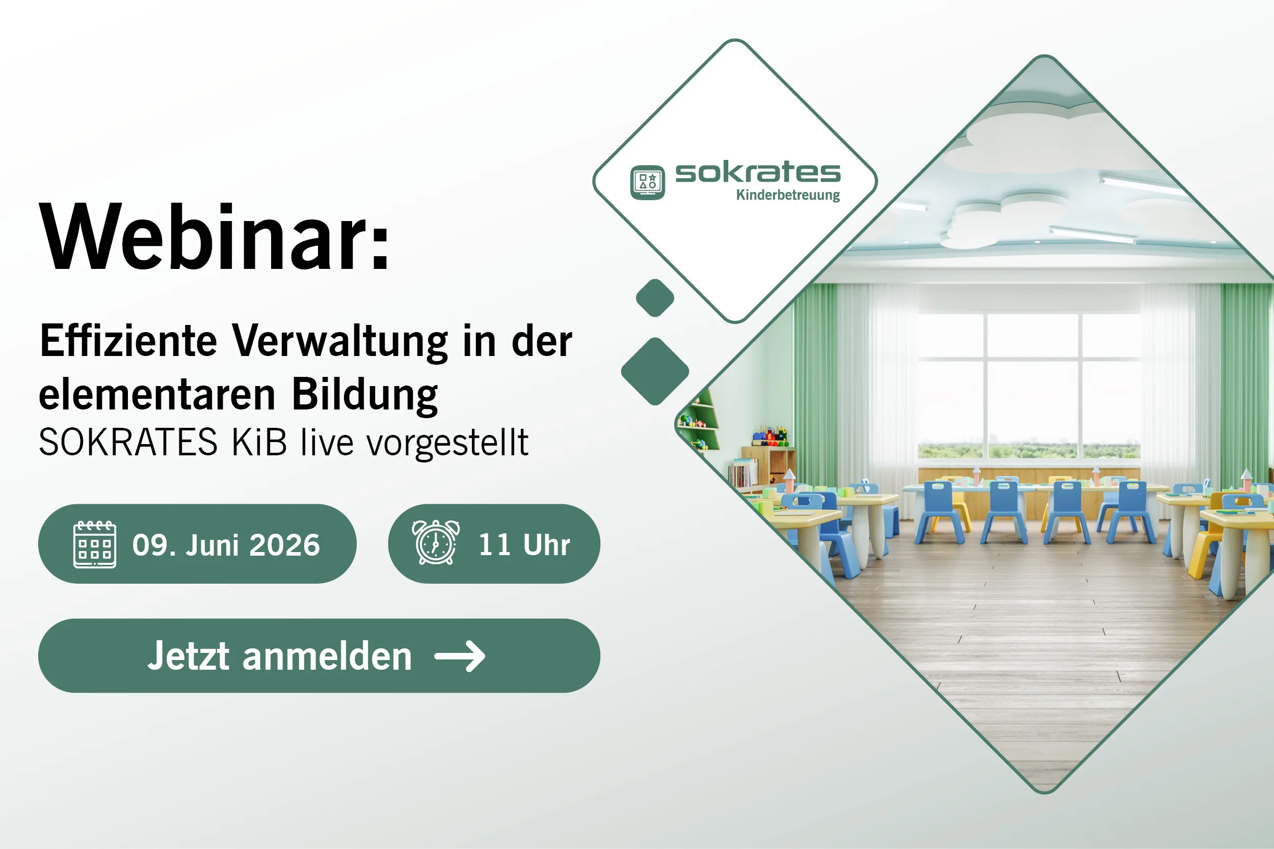 Digitalisierung der Bildung und Verwaltung 18 Webinar "Effiziente Verwaltung in der elementaren Bildung - SOKRATES KiB live vorgestellt"